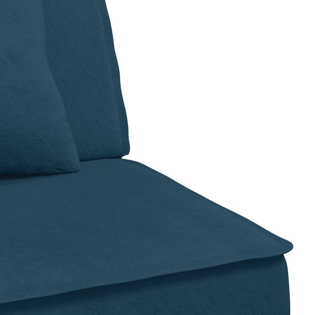 Καναπές Κρεβάτι Γωνιακός Μπλε 255 x 140 x 70 εκ. Βελούδινος