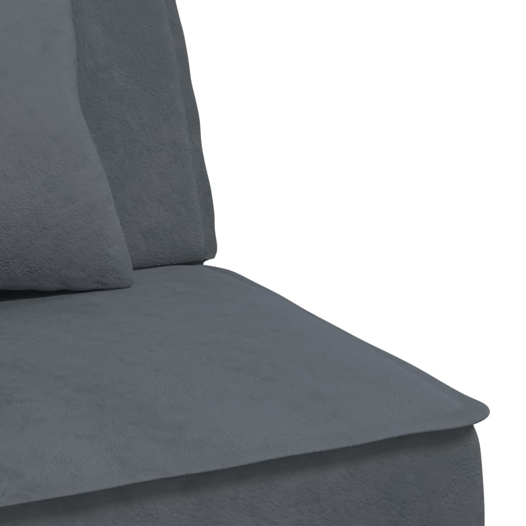 Καναπές Κρεβάτι Γωνιακός Σκ. Γκρι 255 x 140 x 70 εκ. Βελούδινος