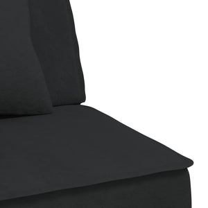Καναπές Κρεβάτι Γωνιακός Μαύρος 255 x 140 x 70 εκ. Βελούδινος - Pakobazaar