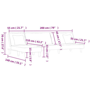 Καναπές Κρεβάτι Γωνιακός Μαύρος 255 x 140 x 70 εκ. Βελούδινος - Pakobazaar