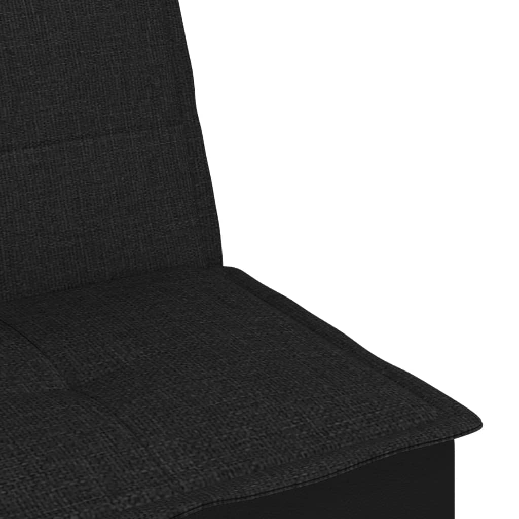 Καναπές Κρεβάτι Γωνιακός Μαύρος 255x140x70 εκ. Υφασμάτινος - Pakobazaar
