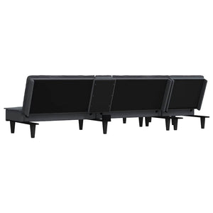 Καναπές Κρεβάτι Γωνιακός Σκ. Γκρι 255 x 140 x 70 εκ. Βελούδινος - Pakobazaar