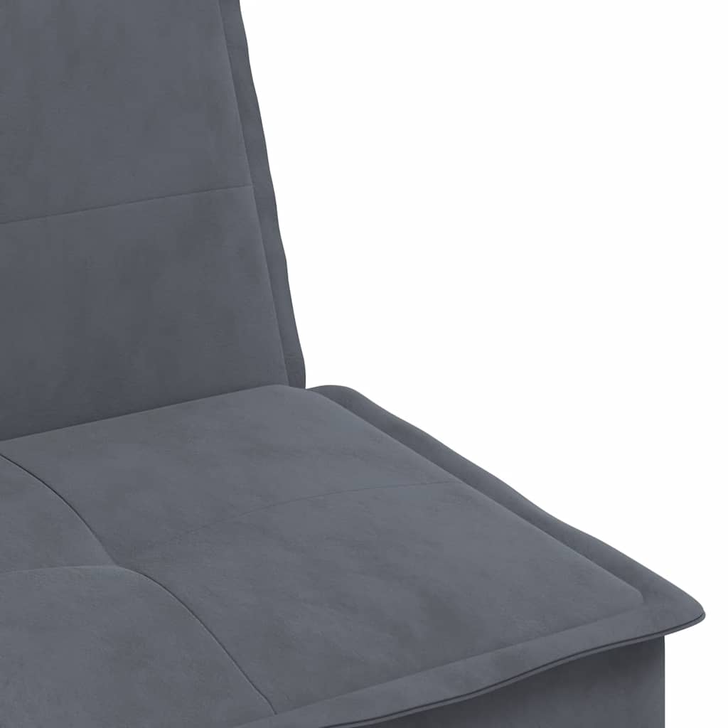 Καναπές Κρεβάτι Γωνιακός Σκ. Γκρι 255 x 140 x 70 εκ. Βελούδινος - Pakobazaar