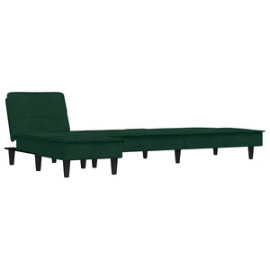 Καναπές Κρεβάτι Γωνιακός Σκ. Πράσινο 255x140x70 εκ. Βελούδινος - Pakobazaar