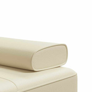 Καναπές Κρεβάτι Γωνιακός Κρεμ 255 x 140 x 70 εκ. Συνθ. Δέρμα