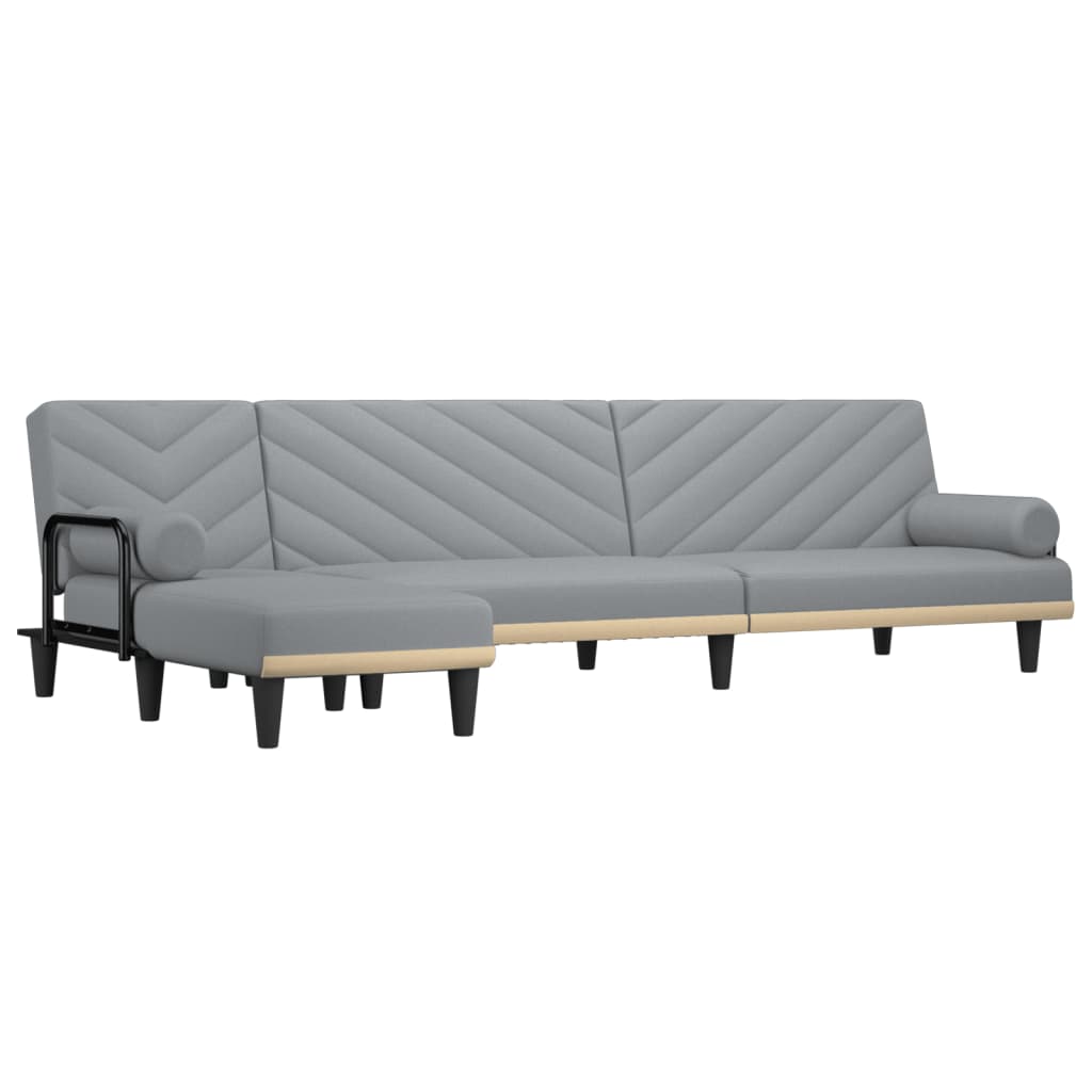 Καναπές Κρεβάτι Γωνιακός Αν. Γκρι 260x140x70 εκ. Υφασμάτινος - Pakobazaar