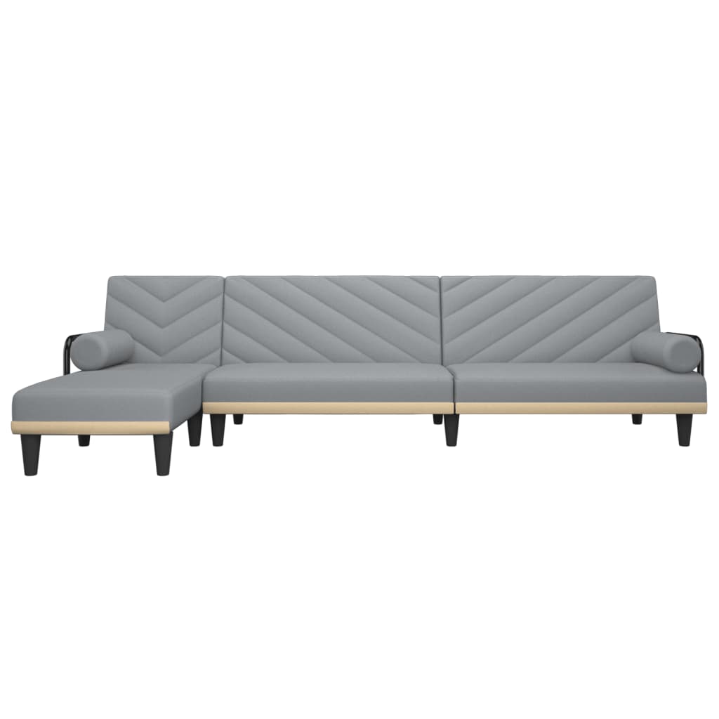 Καναπές Κρεβάτι Γωνιακός Αν. Γκρι 260x140x70 εκ. Υφασμάτινος - Pakobazaar