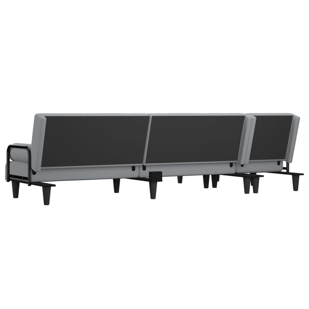 Καναπές Κρεβάτι Γωνιακός Αν. Γκρι 260x140x70 εκ. Υφασμάτινος - Pakobazaar