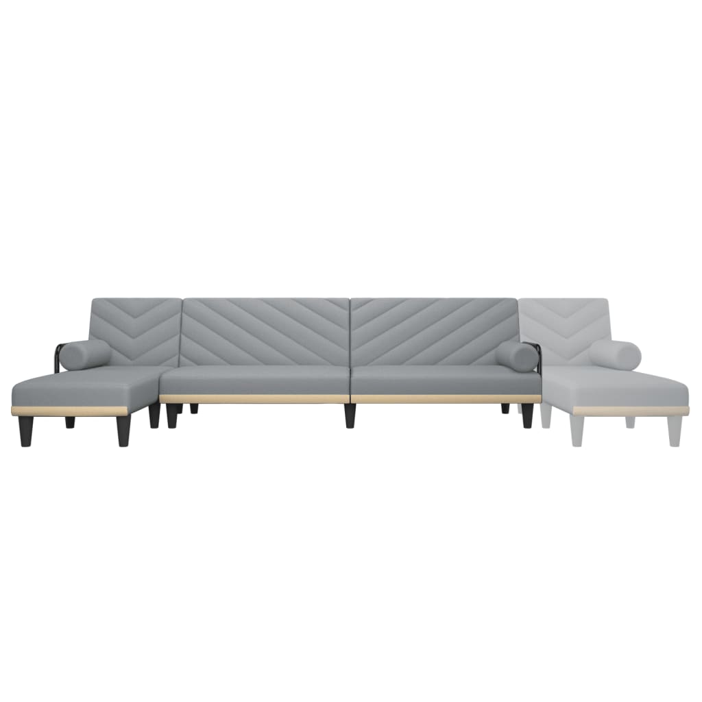 Καναπές Κρεβάτι Γωνιακός Αν. Γκρι 260x140x70 εκ. Υφασμάτινος - Pakobazaar