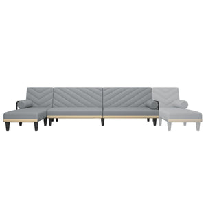 Καναπές Κρεβάτι Γωνιακός Αν. Γκρι 260x140x70 εκ. Υφασμάτινος - Pakobazaar