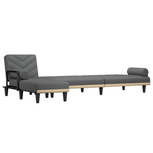 Καναπές Κρεβάτι Γωνιακός Σκ. Γκρι 260x140x70 εκ. Υφασμάτινος