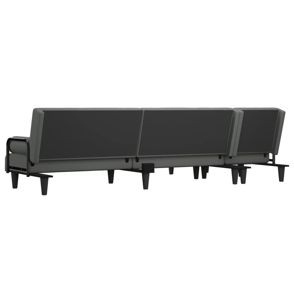 Καναπές Κρεβάτι Γωνιακός Σκ. Γκρι 260x140x70 εκ. Υφασμάτινος