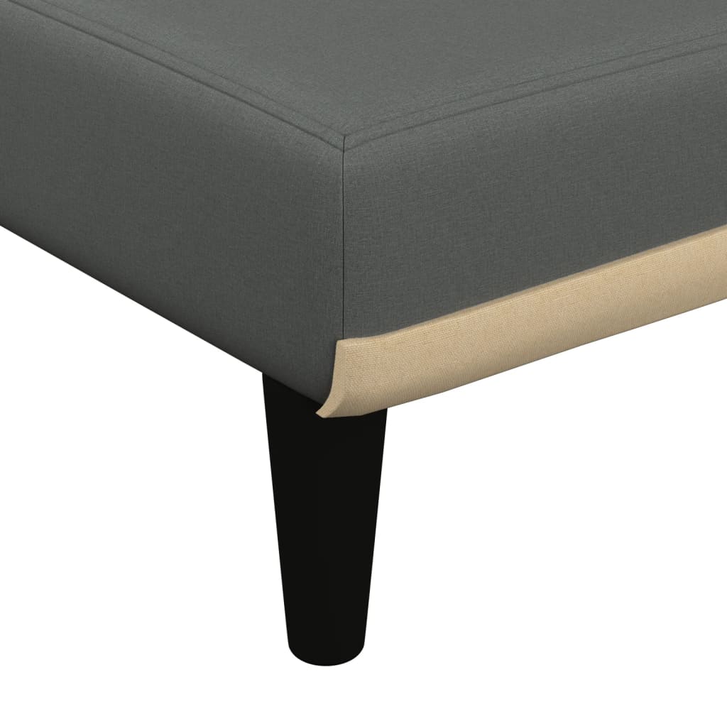 Καναπές Κρεβάτι Γωνιακός Σκ. Γκρι 260x140x70 εκ. Υφασμάτινος