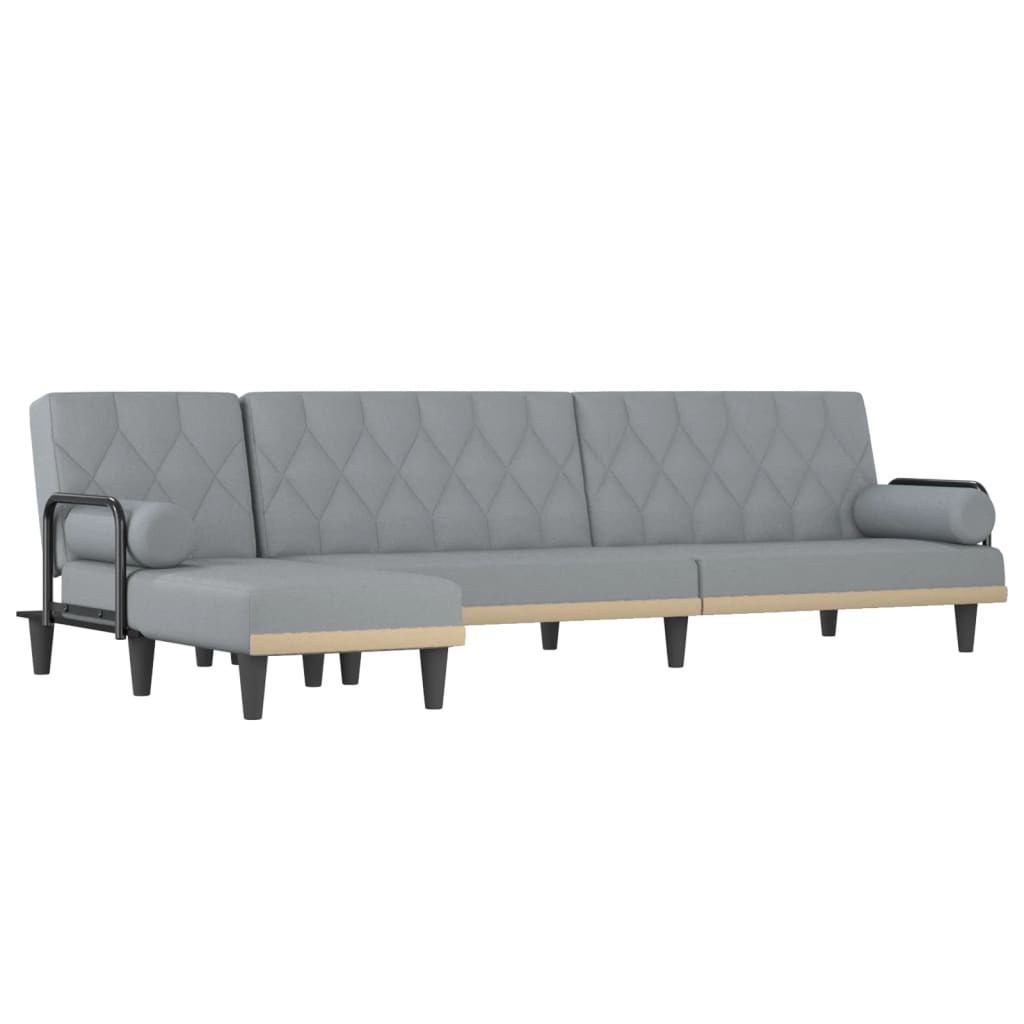 Καναπές Κρεβάτι Γωνιακός Αν. Γκρι 260x140x70 εκ. Υφασμάτινος