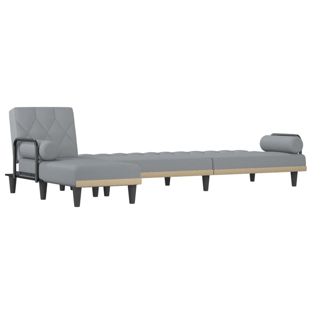 Καναπές Κρεβάτι Γωνιακός Αν. Γκρι 260x140x70 εκ. Υφασμάτινος