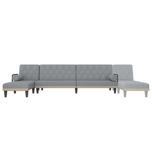 Καναπές Κρεβάτι Γωνιακός Αν. Γκρι 260x140x70 εκ. Υφασμάτινος