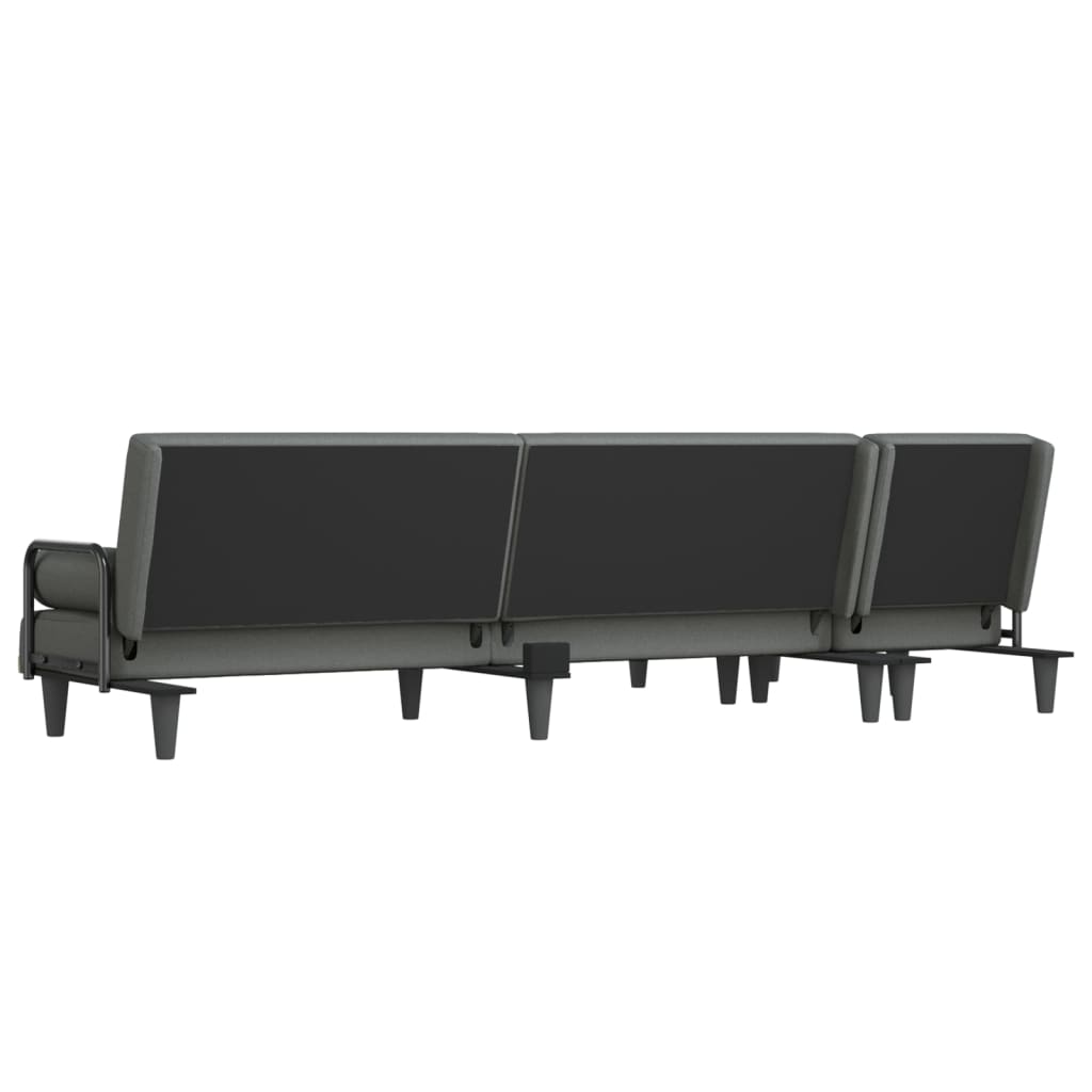 Καναπές Κρεβάτι Γωνιακός Σκ. Γκρι 260x140x70 εκ. Υφασμάτινος
