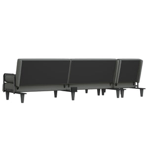 Καναπές Κρεβάτι Γωνιακός Σκ. Γκρι 260x140x70 εκ. Υφασμάτινος