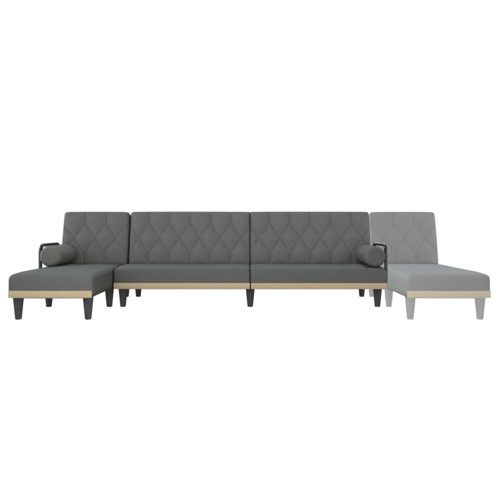 Καναπές Κρεβάτι Γωνιακός Σκ. Γκρι 260x140x70 εκ. Υφασμάτινος