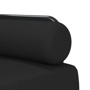 Καναπές Κρεβάτι Γωνιακός Μαύρος 260 x 140 x 70 εκ. Υφασμάτινος - Pakobazaar