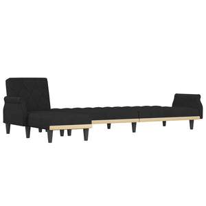 Καναπές Κρεβάτι Γωνιακός Μαύρος 271 x 140 x 70 εκ. Βελούδινος