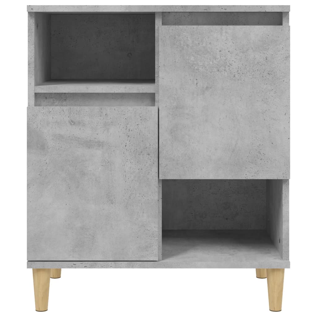 Ντουλάπια 2 τεμ. Γκρι Σκυροδέματος 60x35x70 εκ. Επεξεργ. Ξύλο