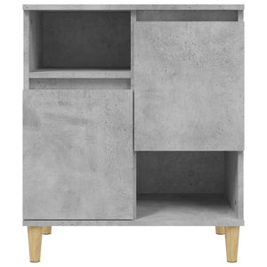 Ντουλάπια 2 τεμ. Γκρι Σκυροδέματος 60x35x70 εκ. Επεξεργ. Ξύλο