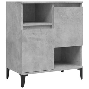 Ντουλάπια 2 τεμ. Γκρι Σκυροδέματος 60x35x70 εκ. Επεξεργ. Ξύλο