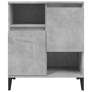 Ντουλάπια 2 τεμ. Γκρι Σκυροδέματος 60x35x70 εκ. Επεξεργ. Ξύλο