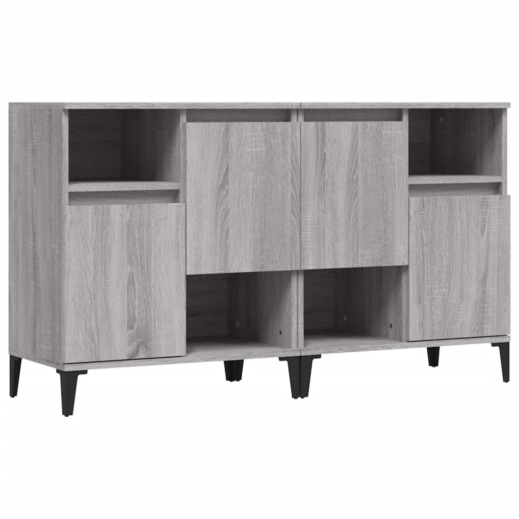 Ντουλάπι 2 τεμ. Γκρι Sonoma 60x35x70 εκ. από Επεξεργασμένο Ξύλο