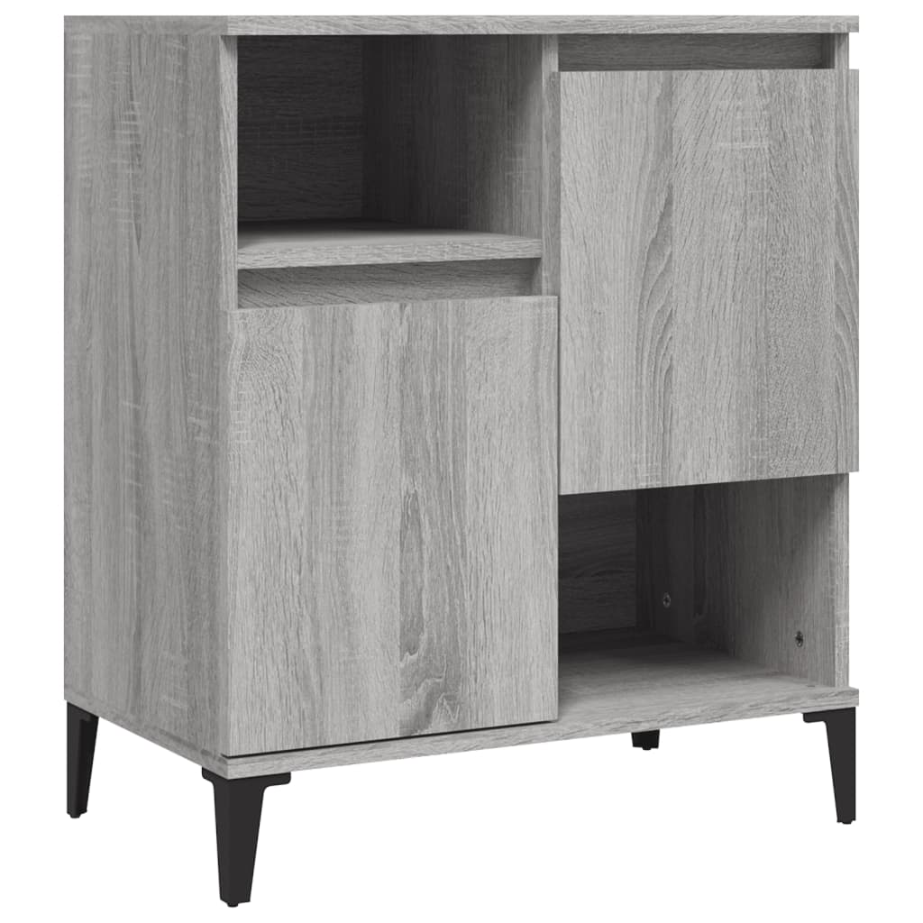 Ντουλάπι 2 τεμ. Γκρι Sonoma 60x35x70 εκ. από Επεξεργασμένο Ξύλο
