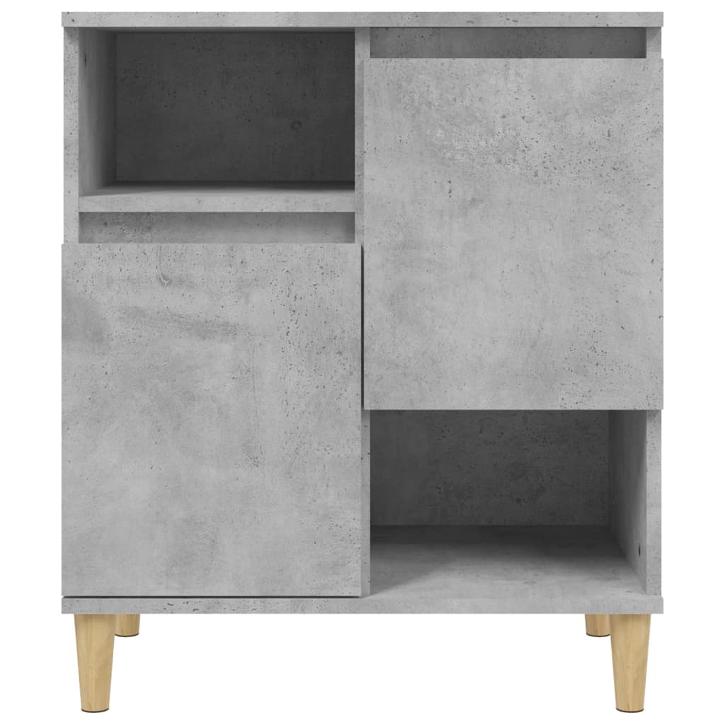 Ντουλάπια 3 τεμ. Γκρι Σκυροδέματος 60x35x70 εκ. Επεξεργ. Ξύλο