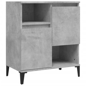 Ντουλάπια 3 τεμ. Γκρι Σκυροδέματος 60x35x70 εκ. Επεξεργ. Ξύλο
