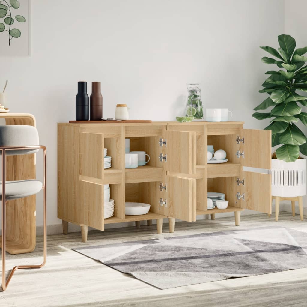 Ντουλάπια 2 τεμ. Sonoma Δρυς 60x35x70 εκ. Επεξεργασμένο Ξύλο