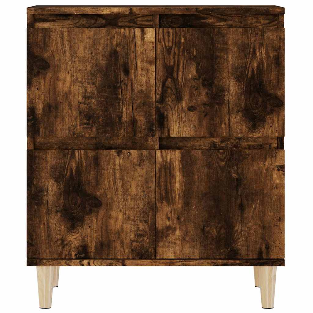Ντουλάπια 2 τεμ. Καπνιστή Δρυς 60x35x70 εκ. Επεξεργασμένο Ξύλο