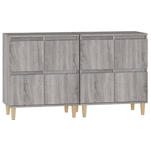 Ντουλάπι 2 τεμ. Γκρι Sonoma 60x35x70 εκ. από Επεξεργασμένο Ξύλο