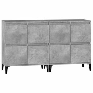 Ντουλάπια 2 τεμ. Γκρι Σκυροδέματος 60x35x70 εκ. Επεξεργ. Ξύλο