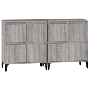 Ντουλάπι 2 τεμ. Γκρι Sonoma 60x35x70 εκ. από Επεξεργασμένο Ξύλο