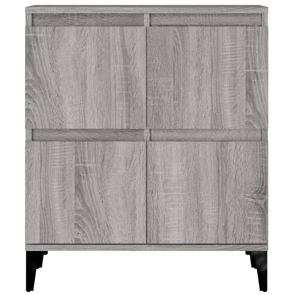 Ντουλάπι 2 τεμ. Γκρι Sonoma 60x35x70 εκ. από Επεξεργασμένο Ξύλο