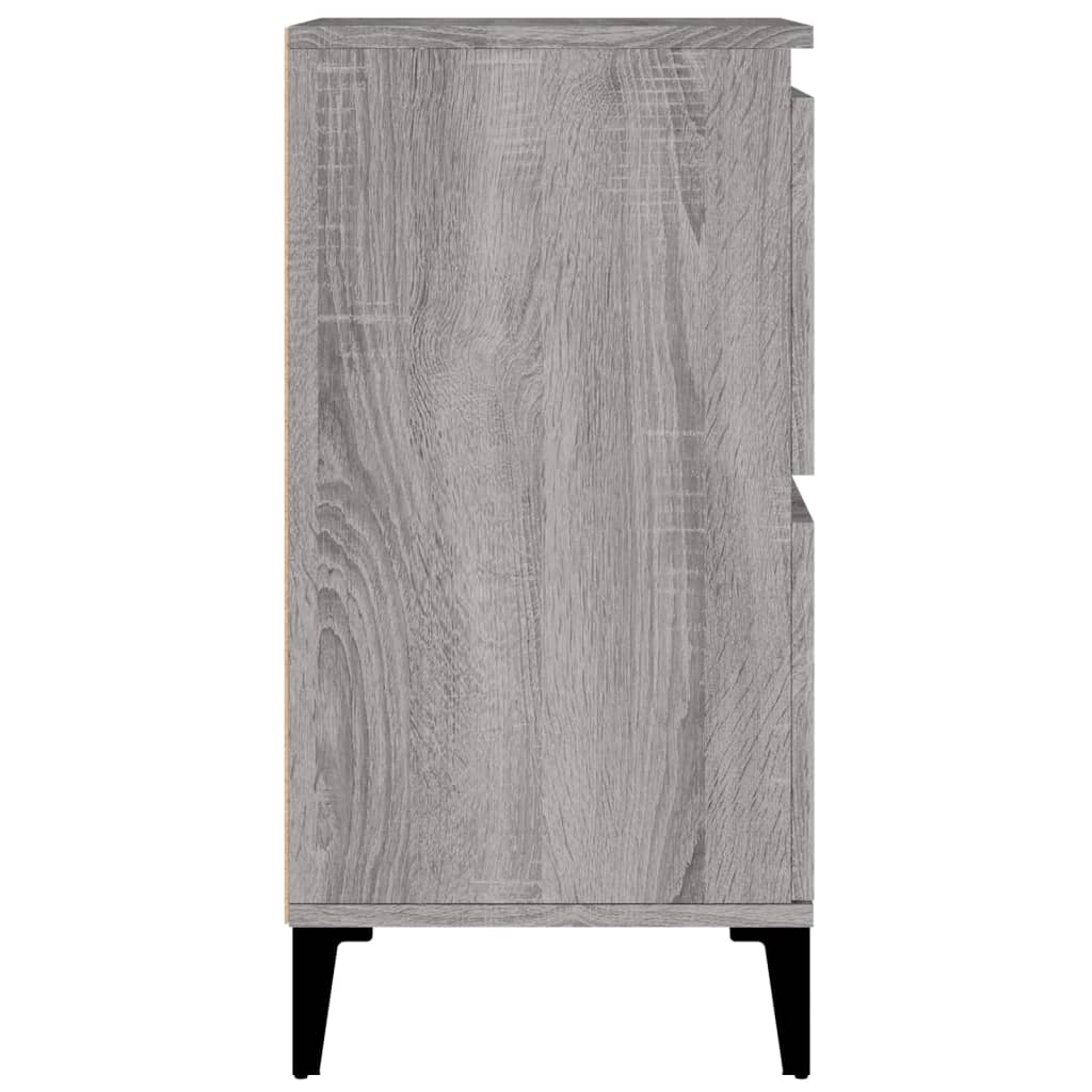 Ντουλάπι 2 τεμ. Γκρι Sonoma 60x35x70 εκ. από Επεξεργασμένο Ξύλο