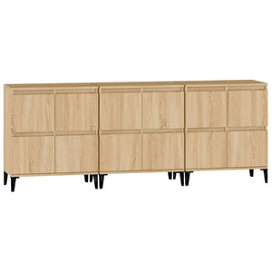 Ντουλάπια 3 τεμ. Sonoma Δρυς 60x35x70 εκ. Επεξεργασμένο Ξύλο