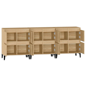 Ντουλάπια 3 τεμ. Sonoma Δρυς 60x35x70 εκ. Επεξεργασμένο Ξύλο