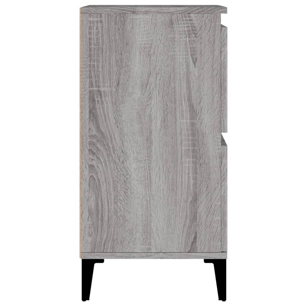 Ντουλάπι 3 τεμ. Γκρι Sonoma 60x35x70 εκ. από Επεξεργασμένο Ξύλο