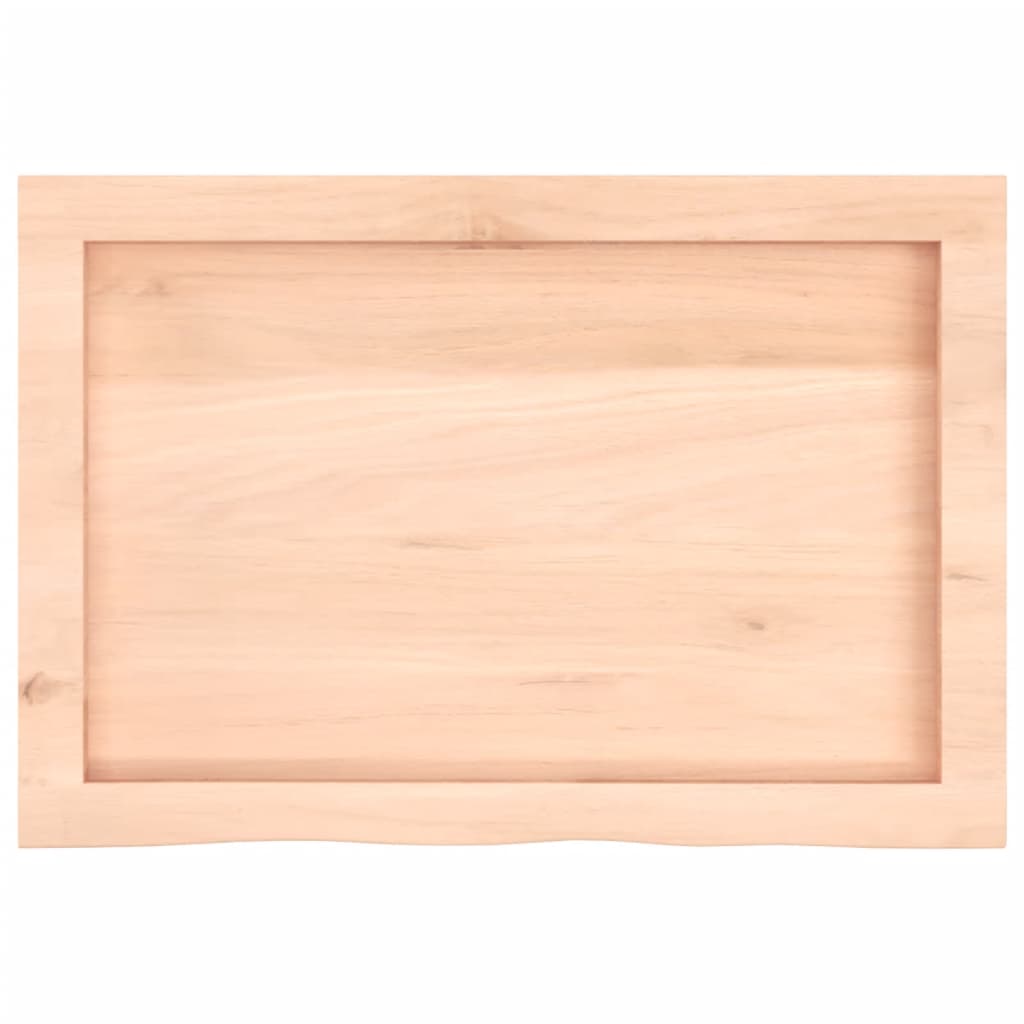 Πάγκος Μπάνιου 60x40x(2-4) εκ. από Ακατέργαστο Μασίφ Ξύλο