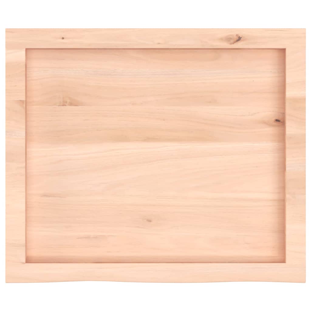 Πάγκος Μπάνιου 60 x 50 x (2-4) εκ. από Ακατέργαστο Μασίφ Ξύλο