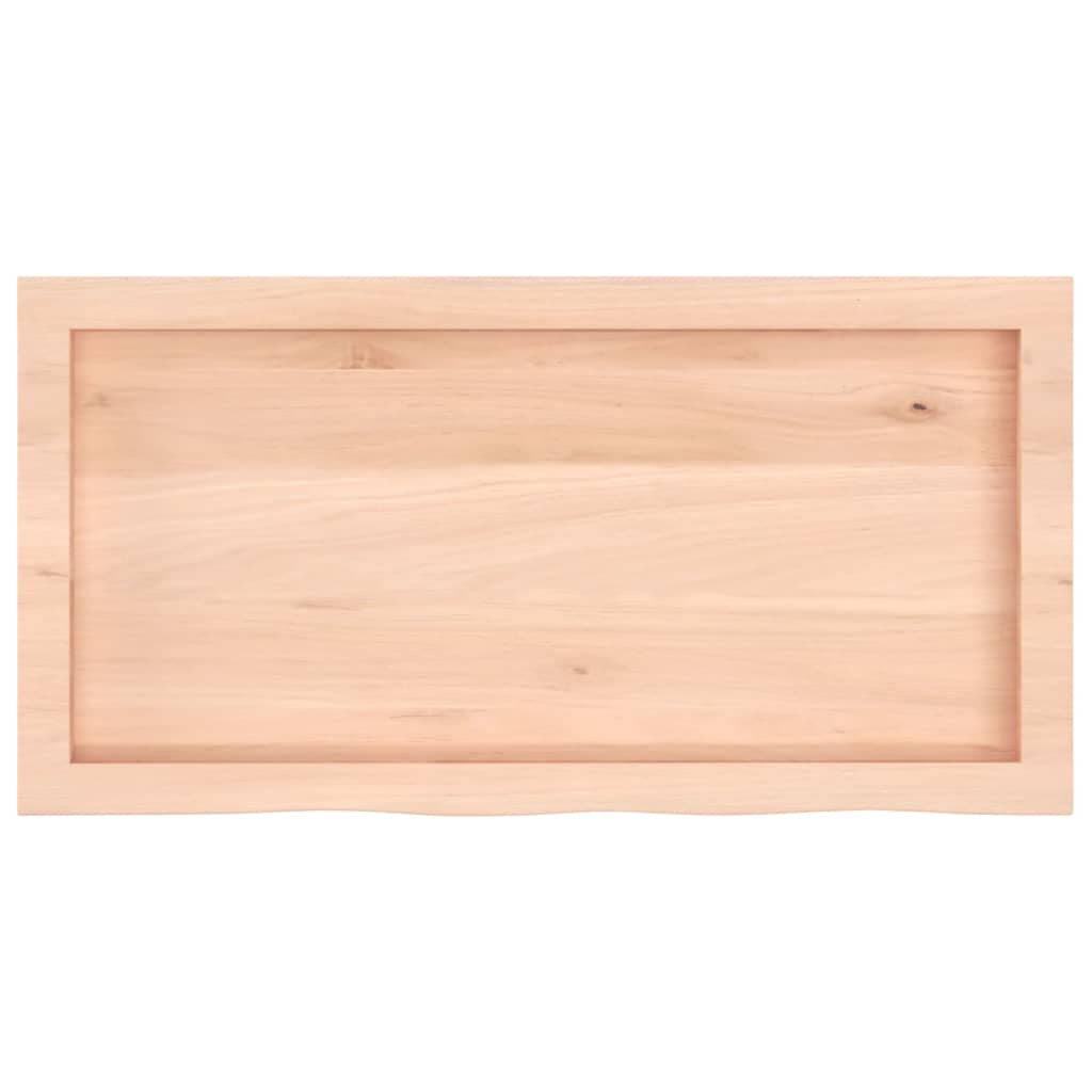 Πάγκος Μπάνιου 80x40x(2-6) εκ. από Ακατέργαστο Μασίφ Ξύλο