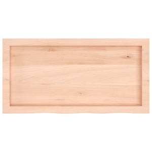 Πάγκος Μπάνιου 80x40x(2-6) εκ. από Ακατέργαστο Μασίφ Ξύλο
