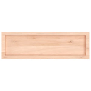 Πάγκος Μπάνιου 100x30x(2-4) εκ. από Ακατέργαστο Μασίφ Ξύλο