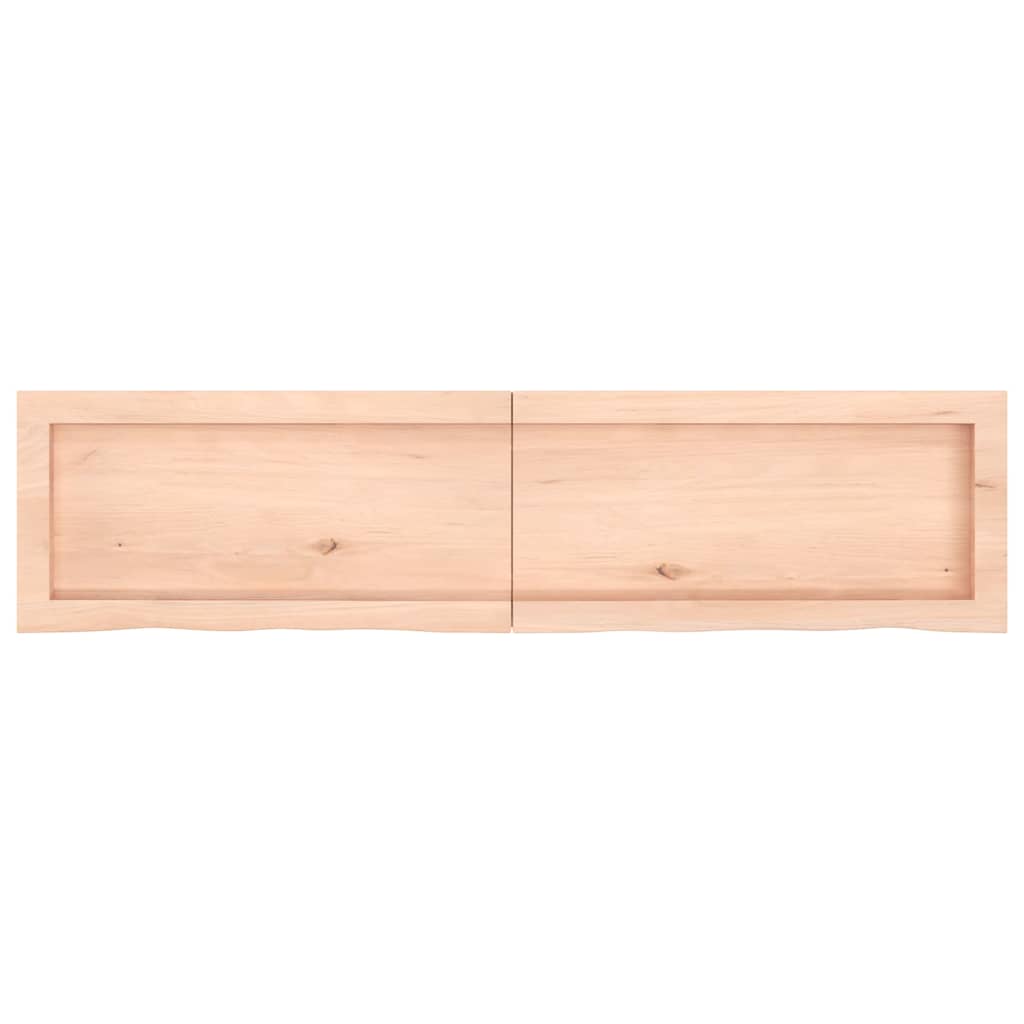 Πάγκος Μπάνιου 120x30x(2-4) εκ. από Ακατέργαστο Μασίφ Ξύλο - Pakobazaar