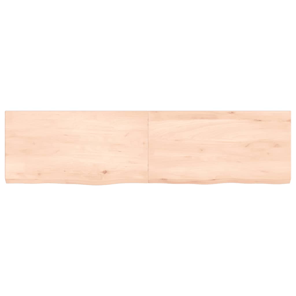 Πάγκος Μπάνιου 120x30x(2-4) εκ. από Ακατέργαστο Μασίφ Ξύλο - Pakobazaar